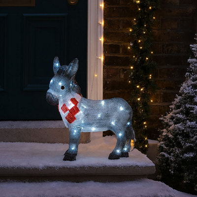 Neo 34 cm Donkey Acrylic Christmas Light 30 Cool White LED