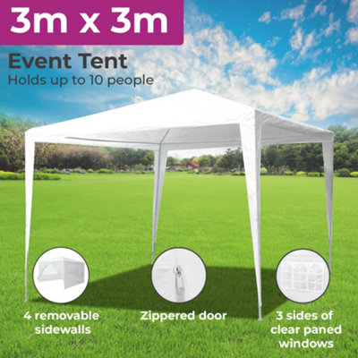 3x3m Gazebo with Side Panels Waterproof Party Event Tent Marquee Steel Frame