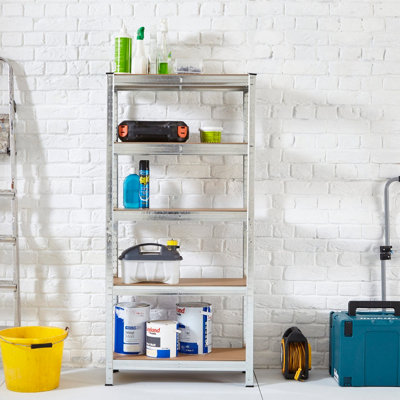 Neo 5 Tier Garage Shelving Racking DIY at B&Q