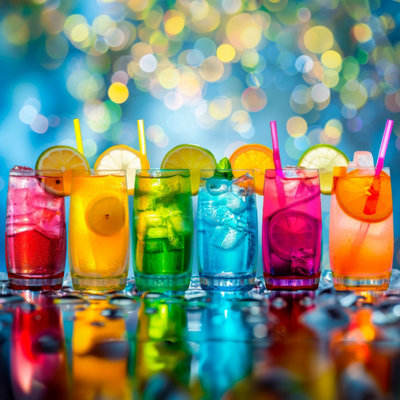 Neo 6x Multicolour 390ml Highball Glasses