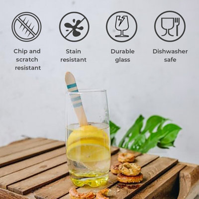 Neo 6x Multicolour 390ml Highball Glasses - 5