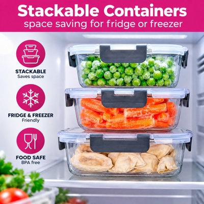 Neo 7pc Glass Food Storage Container Set