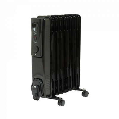 Neo 9 Fin 2000W Black Electric Oil Filled Radiator Heater