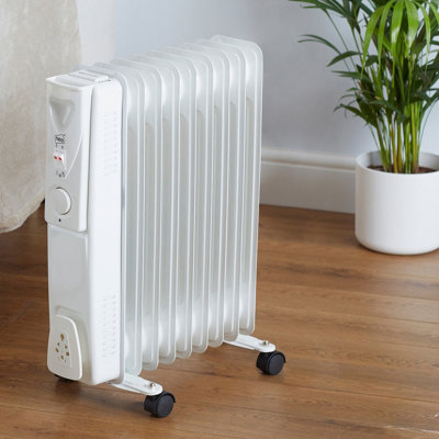 Neo 9 Fin 2000W White Electric Oil Filled Radiator Heater