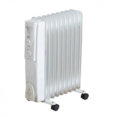 Neo 9 Fin 2000W White Electric Oil Filled Radiator Heater