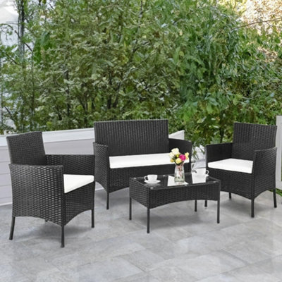 Noir 4 piece garden sofa set hotsell
