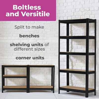 Neo Black 5 Tier Garage Shelving Racking - 3