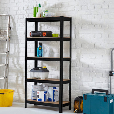Neo Black 5 Tier Garage Shelving Racking - 7