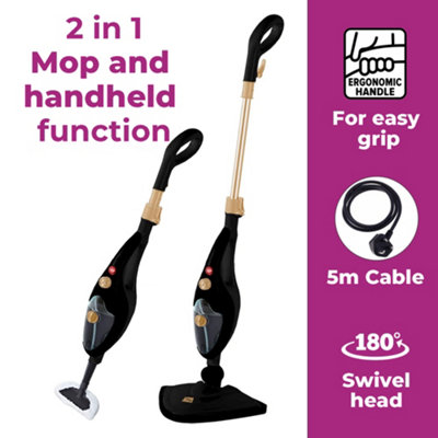 Neo Black & Copper 10 in 1 1500W Hot Steam Mop Cleaner and Hand Steamer - 5