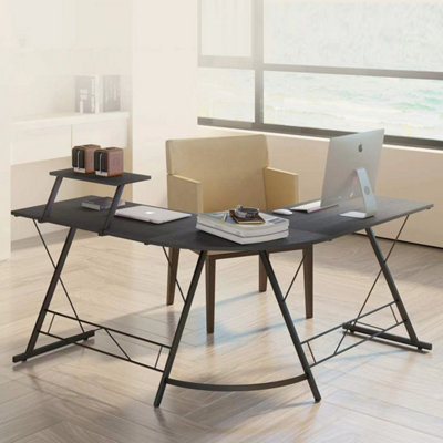 Folding l deals shaped computer desk