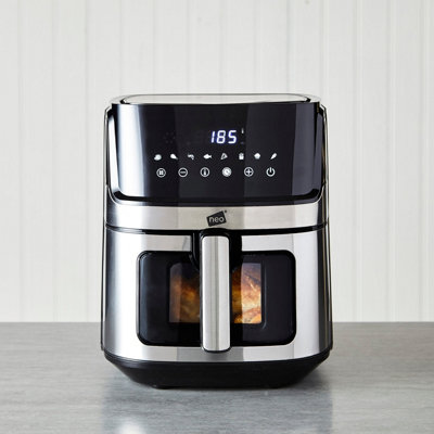 Air fryer with glass shop window