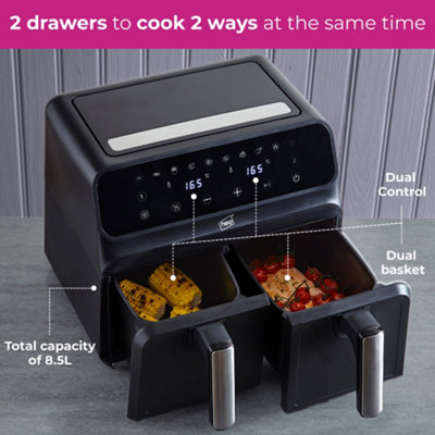 Neo Black Electric 8.5L Digital Air Fryer with Dual Drawer - 7