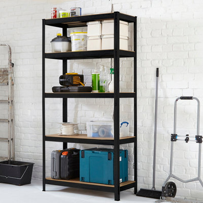 Neo Black Large 5 Tier Large Steel Garage Shelving - 7