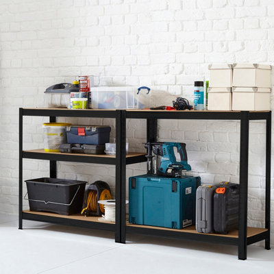 Neo Black Large 5 Tier Large Steel Garage Shelving - 8