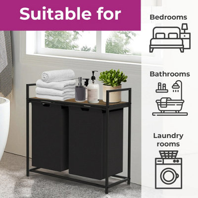 Neo Black Laundry Basket Hamper With Shelf Neo Black Laundry Basket Hamper With Shelf Neo Black Laundry Basket Hamper With Shelf