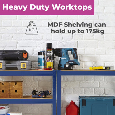 Neo Blue 5 Tier Garage Shelving Racking - 4