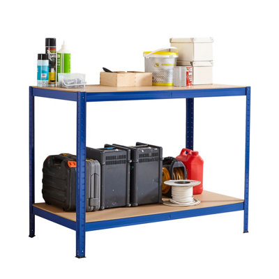 Neo Blue Metal Garage Workbench DIY at B&Q