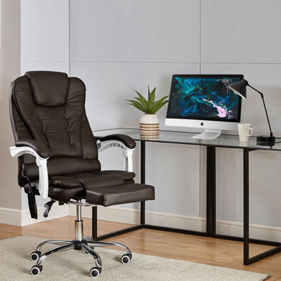 Office chair with massage and online footrest