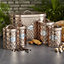 Neo Copper Embossed 5 Piece Kitchen Canister Set