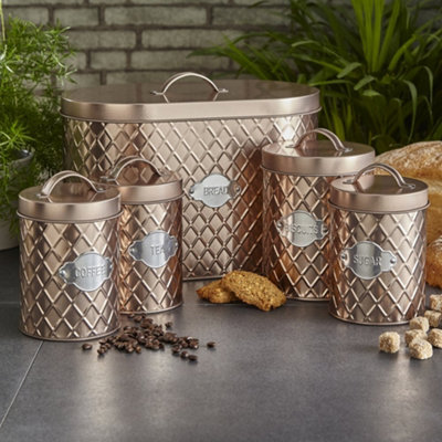 Copper tea best sale sugar coffee canisters