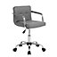 Neo Dark Grey Faux Leather Office Chair with Chrome Legs
