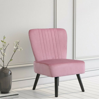 Dusky pink clearance velvet chair