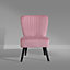 Neo Dusky Pink Crushed Velvet Shell Accent Chair