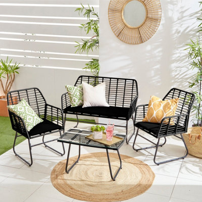 Piece Sofa Tables With Chairs Neo Garden Furniture Patio Wicker