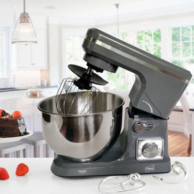 Neo Grey 5L 6 Speed 800W Electric Stand Food Mixer DIY at B&Q