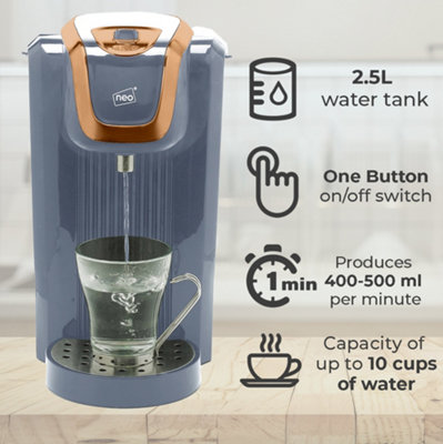 Neo Grey and Copper 2.5L Instant Hot Water Dispenser Machine - 5