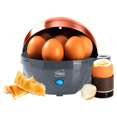 Neo Grey and Copper Electric Egg Boiler Poacher and Steamer