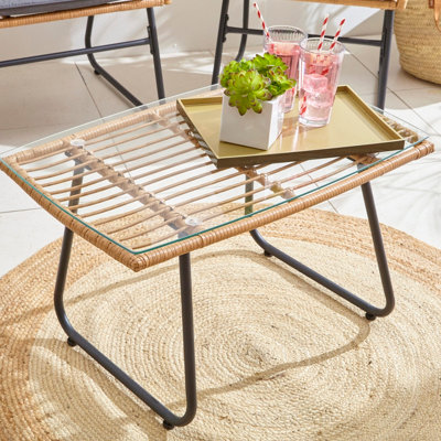 Bamboo style on sale coffee table