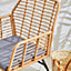 Neo Grey Garden Furniture Patio Wicker Bamboo Style Chair Table Outdoor Rattan Bistro Set 3 Piece