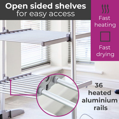 Neo Electric Heated Winged Airer Clothes Dryer Rack - Neo Direct