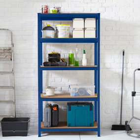 Neo Large Blue 5 Tier Garage Shelving Racking