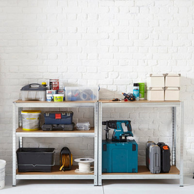 Neo Large Galvanised 5 Tier Garage Shelving Racking - 6