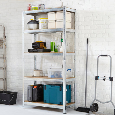 Neo Large Galvanised 5 Tier Garage Shelving Racking - 7