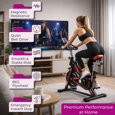 Neo Magnetic Indoor Exercise Bike for Home Use Stationary Cycling with ...