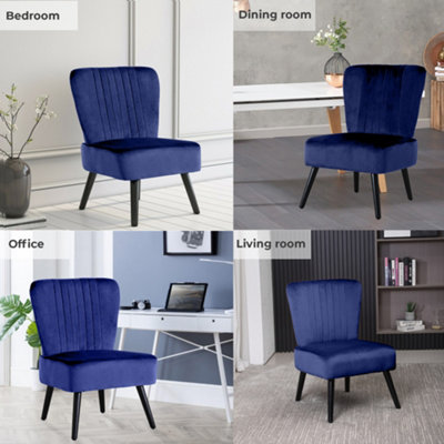 Blue crushed deals velvet chair