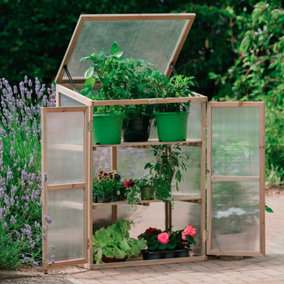 Neo Mini Wood Growhouse Greenhouse Cold Frame Model 2