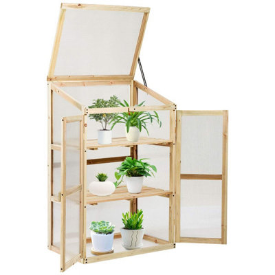 Neo Mini Wood Growhouse Greenhouse Cold Frame Model 3