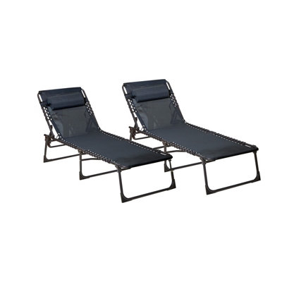 Black garden deals loungers