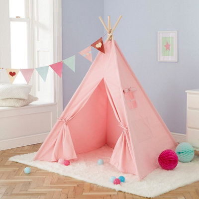 Neo Pink Canvas Kids Tent TeePee DIY at B Q