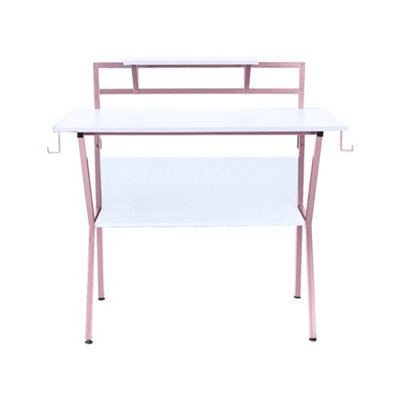 Neo Pink Ergonomic 2 Tier Gaming Desk