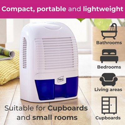 Neo Portable 1.5L Dehumidifier Compact Ultra Quiet Condensation Damp ...