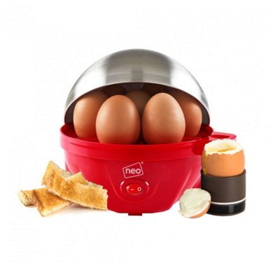 Neo Red and Stainless Steel Electric Egg Boiler Poacher & Steamer