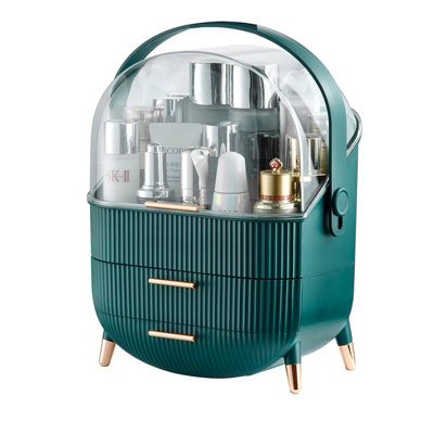 Neo Three Layer Cosmetic Makeup Storage Organiser Skincare Display Box Case With Portable Handle