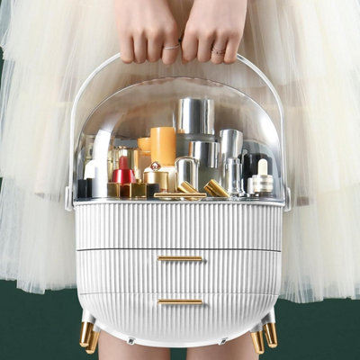 Neo Three Layer Cosmetic Makeup Storage Organiser Skincare Display Box ...