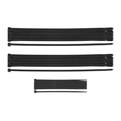 Neo Tools Extreme Black Zip Ties Set  75pcs