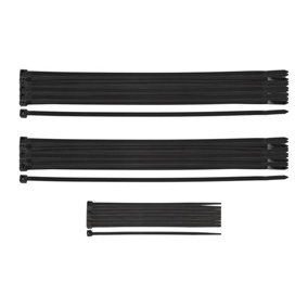 Neo Tools Extreme Black Zip Ties Set  75pcs